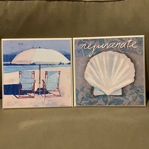 Beach themed wall plaques